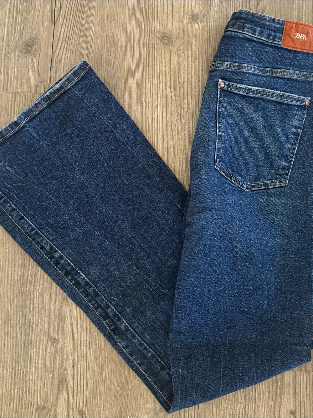 Zara Dark Blue Flare Jeans